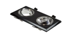 Oprawa sufitowa Worta Black podwójna ruchoma