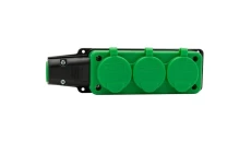 Listwa gumowa 3x230V 16A IP54 zielona