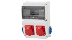 Rozdzielnica LAGO 10M - gniazda 16A 5p, 32A 5p, 2x230V /10 modułów/