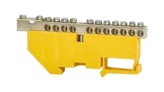 Listwa ochronna 11-modułowa 11x16mm2, 1x35mm2 wysoka podstawa - żółta