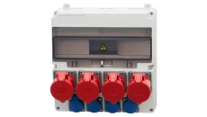 Rozdzielnica LAGO 17M - gniazda proste 4x16A 5p, 4x230V /17 modułów/