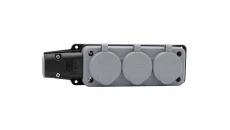 Listwa gumowa 3x230V 16A IP54 szara