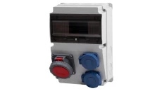 Rozdzielnica LAGO 10M - gniazda 32A 5p, 2x230V IP65 /10 modułów/