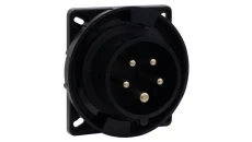 Wtyk siłowy tablicowy odbiornikowy 16A 5p 380V-415V /FE/ IP67 czarny
