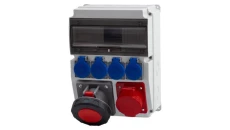 Rozdzielnica CAJA 12M - gniazda 16A 5p, 63A 5p, 4x230V /12 modułów/