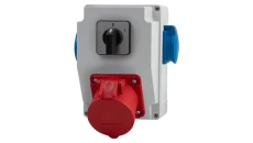 Rozdzielnia RS-KOMBI - gniazda 16A 5p, 2x230V, 0/1(16A)