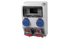 Rozdzielnica CAJA 9M - gniazda 2x32A 5p, 2x230V IP65 /9 modułów/