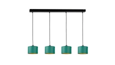 Lampa wisząca nowoczesna abażur 4xE27 FLOW GREEN