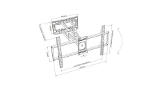 UCHWYT DO TV LCD/LED 50-120 150KG AR-91XXL ART reg. pion i poziom 90-935mm maxVESA 900x600