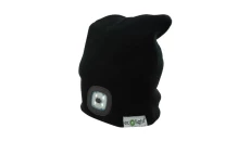 Czapka z latarką LED Czarna 1W 6500K