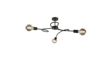 Lampa sufitowa nowoczesna 3xE27 FIORE BLACK