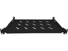 Półka stała 19 1U głęb. 280mm, czarna, 2 punkty mocowania SA-P-19-1U-280-2-C-02
