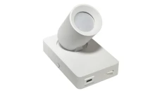Lampa spotlight Taft 1xGU10 biała gniazdo usb