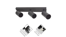 Lampa spotlight Fargo 3xGU10 czarna