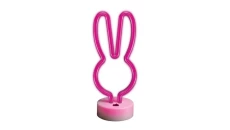 Neon na podstawce LED KRÓLICZEK róż FSNE04 Forever Light