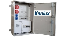 Rozdzielnica elektryczna budowlana na elewacje (2x2P+Z, 1x16A/5P, 1x32A/5P) RB40x60-K40-00112W-EL-KANLUX