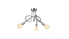 Lampa sufitowa nowoczesna 3xE27 RUMBA SILVER