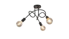 Lampa sufitowa nowoczesna 3xE27 RUMBA BLACK