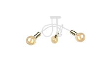 Lampa sufitowa nowoczesna 3xE27 RUMBA WHITE/GOLD