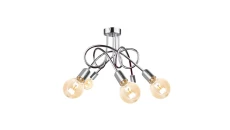 Lampa sufitowa nowoczesna 5xE27 RUMBA SILVER