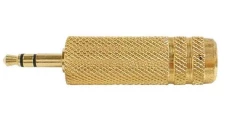 Redukcja wt.Jack 3,5/gn.Jack 6,3 stereo złote