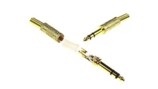 Wtyk Jack 6,3 stereo złoty