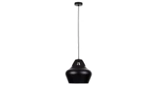 Lampa wisząca nowoczesna 1xE27 NEGRO WOOD BLACK