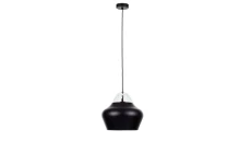 Lampa wisząca nowoczesna 1xE27 NEGRO WOOD WHITE/BLACK