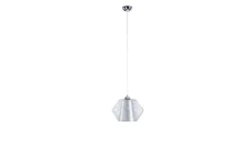 Lampa wisząca nowoczesna z abażurem1xE27 RODES SILVER