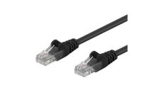 Kabel patchcord UTP CU kat.5e 1,5m czarny