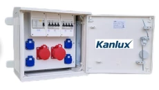 ROZDZIELNICA BUDOWLANA NA ELEWACJĘ (4X2P+Z, 1X16A/5P, 1X32A/5P) KANLUX RB40x40-K40-00114W-E0-KANLUX
