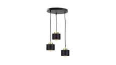 Lampa wisząca nowoczesna 3xE27 SIMPLY BLACK/GOLD