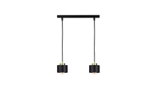 Lampa wisząca nowoczesna 2xE27 SIMPLY BLACK/GOLD