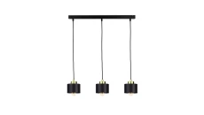 Lampa wisząca nowoczesna 3xE27 SIMPLY BLACK/GOLD