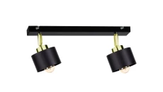 Spot nowoczesny 2xE27 SIMPLY BLACK/GOLD