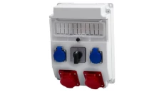 Rozdzielnica CAJA 11M - gniazda 2x32A 5p, 2x230V, 0/1(32A) /11 modułów/