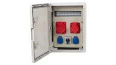 Rozdzielnica budowlana RB-300 12M - gniazda 16A 5p, 32A 5p, 2x230V, 0/1, /12 modułów/