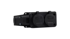 Listwa gumowa 2x230V 16A IP54 czarna