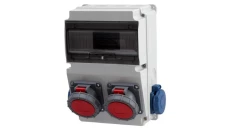 Rozdzielnica LAGO 10M - gniazda 2x16A 5p, 2x230V IP65 /10 modułów/