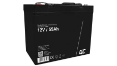 Green Cell AGM VRLA 12V 55Ah bezobsługowy akumulator do kosiarki, skutera, łodzi, wózka inwalidzkiego
