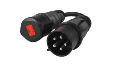 Green Cell Przejściówka Adapter Siłowy Czerwony CEE 16A 400V 5P do Czerwony CEE 32A 5P