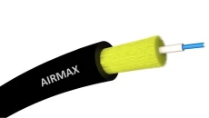 Kabel światłowodowy 1 włókno 1J SM 9/125 G.657A2 microADSS do sieci napowietrznych czarny TPU AIRMAX 1000m