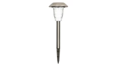 Lampa solarna ogrodowa CRYSTALS wbijana LED srebrna oświetelnie ścieżki CPD-002 MK MEGAKABEL