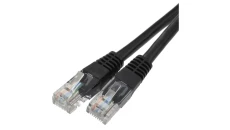 Patchcord UTP kat.5e kabel sieciowy LAN 2x RJ45 linka czarny 3m