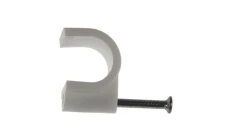 Uchwyt kablowy z hartowanym gwoździem FLOP 12mm 100 sztuk