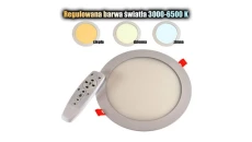 Panel led okragły Round 18W 230V WW+DW+CW pilot