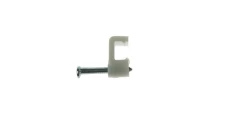 Uchwyt kabla płaski 5mm KNC-5 biały