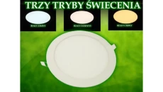 Panel led okragły Round 6W 230V WW+DW+CW