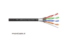 Przewód FTP5 drut CCA UV czarny 305m MAXCABLE
