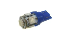 Żarówka T10/W5W 10mm 5*5050 12V niebieska